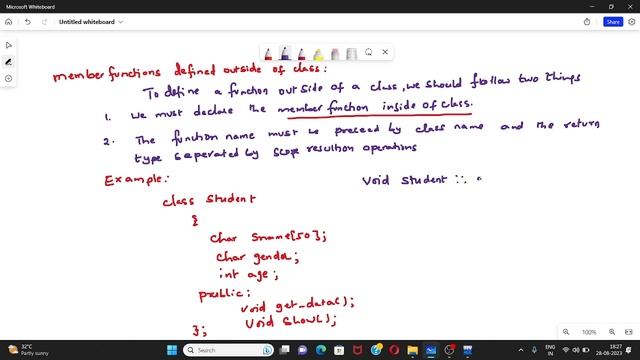 Defining Member function out side of the Class in C++| смотреть онлайн