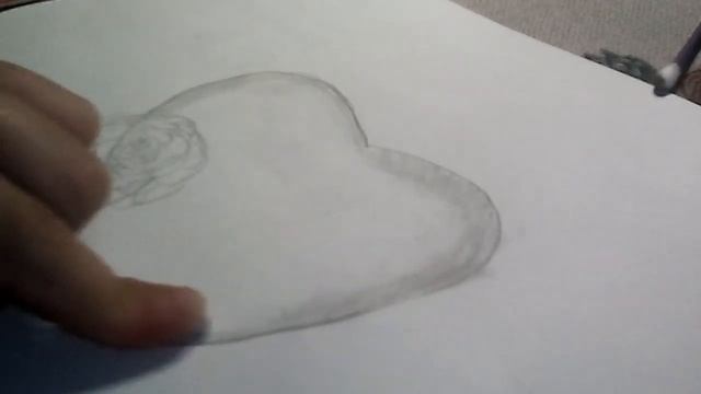 Сердце с розой.рисование смотреть онлайн