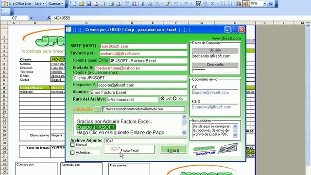 factura excel: facturacion con excel graba envia crea pdf xml formatos preimpresos jfksoft.com смотреть онлайн