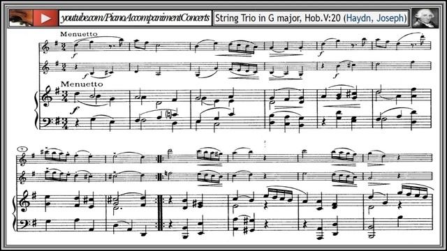 Haydn, Sonata No. 2 For 2 Violins Op.8 In G Major [PIANO ACCOMPANIMENT]