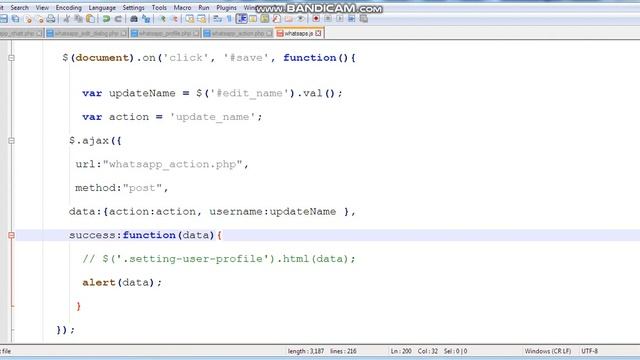 WhatsApp Tutorial Part-112: Update User Name AJAX PHP MYSQLI for Android mobile , Tablet and Web. смотреть онлайн