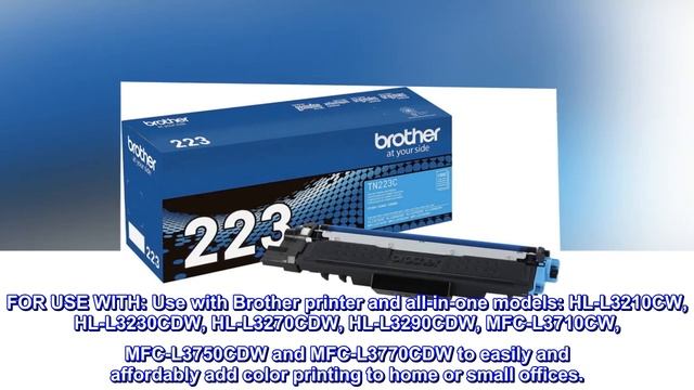 Brother Genuine TN223C, Standard Yield Toner Cartridge, Replacement Cyan Toner, Page Yield Up to смотреть онлайн