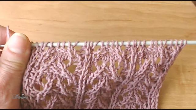 Вязание спицами.Красивый ажурный узор спицами№040 Knitting .Beautiful openwork pattern смотреть онлайн