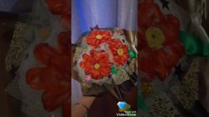 Продаю!!! РУЧНАЯ РАБОТА!!! Букет из атласных ленточек. Цена 300 рублей.
