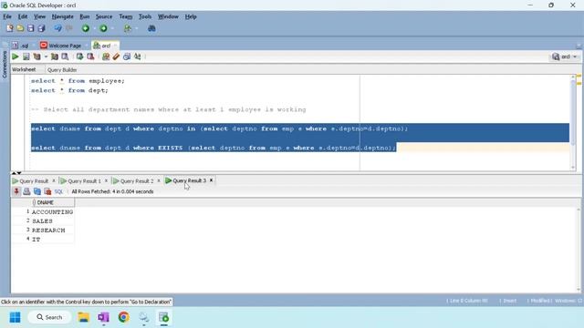 SQL SUBQUERY with EXISTS and NOT EXISTS | SQL Tutorial for Beginners in Hindi смотреть онлайн