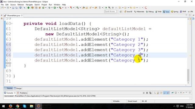 List in Java Swing смотреть онлайн