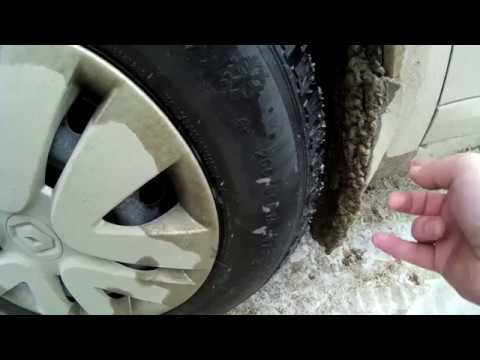 Как убрать лед под арками колес автомобиля