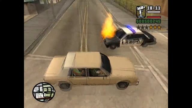 GTA SA - What will happen if CJ will run out of ammo during doing drive-by? смотреть онлайн