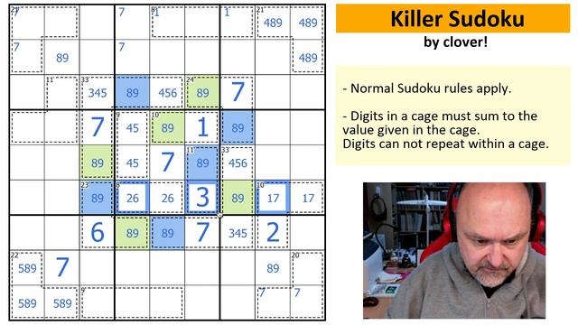 An exceptional killer sudoku from an exceptional setter. смотреть онлайн