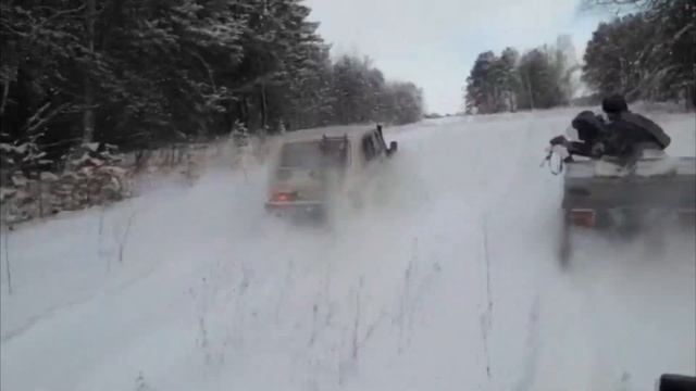 зимняя поездка на самодельных квадроциклах и ниве смотреть онлайн