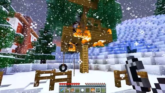 Hiding From The EVIL WINTER WOLF In Minecraft! смотреть онлайн