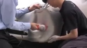 Японские технологии рихтовки авто  Необычный кузовной ремонт