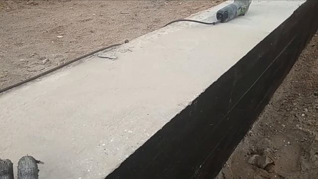 Каркасный гараж.Ленточный фундамент. Шлифовка и выравнивание. смотреть онлайн