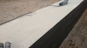 Каркасный гараж.Ленточный фундамент. Шлифовка и выравнивание.