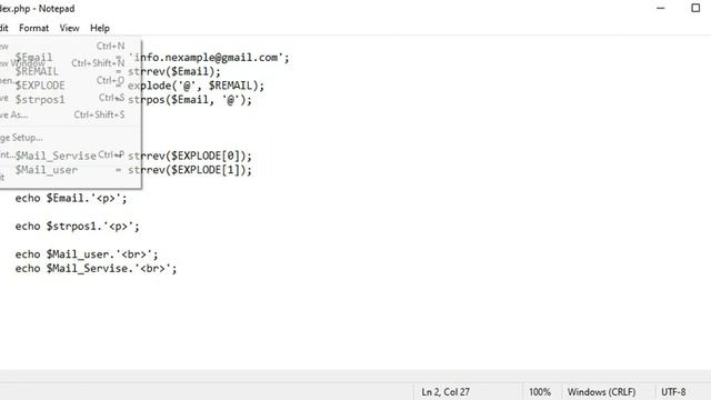 PHP | Get User Name From An E-mail Address In PHP | PHP Get Domain From Email смотреть онлайн