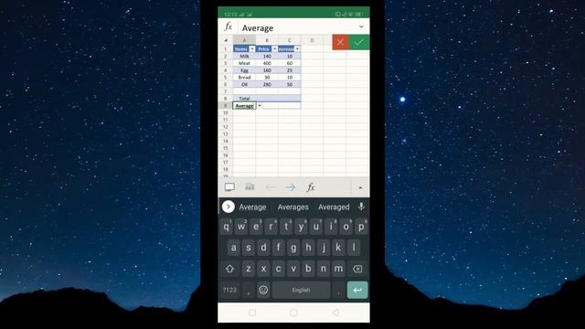 How to Find Sum and Average in Excel Data in Android Phone смотреть онлайн