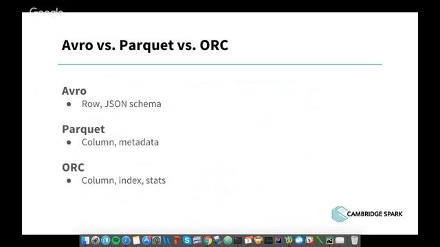 Cambridge Spark Free Webinar - Making Sense of Big Data File Formats смотреть онлайн