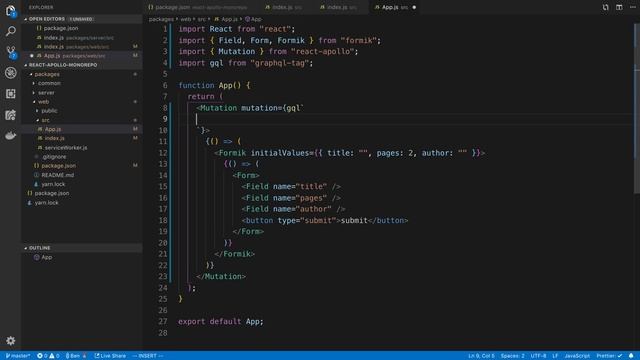 React Apollo Yarn Workspace Example смотреть онлайн