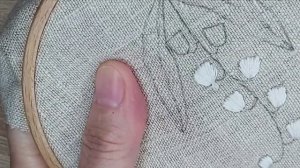 Ландыши, вышивка гладью