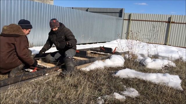 Установка рельс для пилорамы! смотреть онлайн