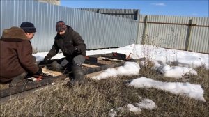 Установка рельс для пилорамы!