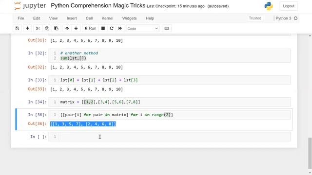 Python List Comprehensions Magic Tricks Tutorial #26 смотреть онлайн