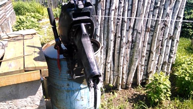 Проверка прохождения воды на двигателе Хидея 9,9 2 такта от внешнего насоса, смотреть онлайн