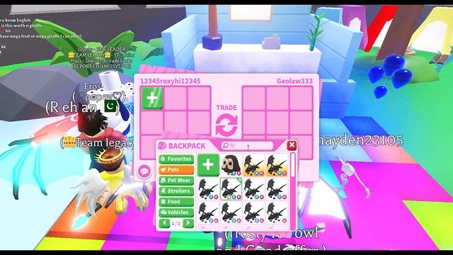 Mega Trades In Richest Ever Adopt Me Trading Server Ep10