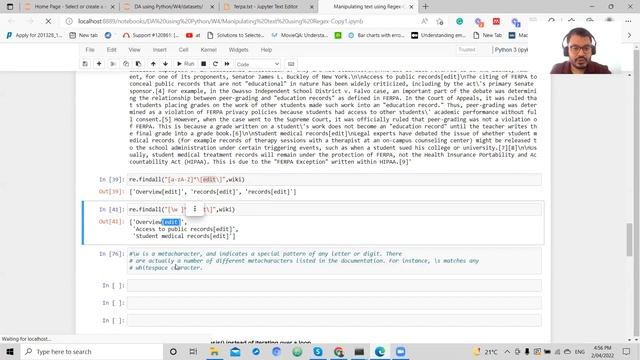 Manipulating text using Regular Expression in python смотреть онлайн