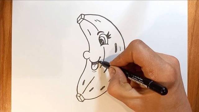 Как нарисовать банан / рисунки для срисовки / how to draw a banana. смотреть онлайн