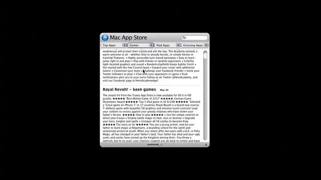 Mac App Store - Mac OS X Dashboard Widget смотреть онлайн