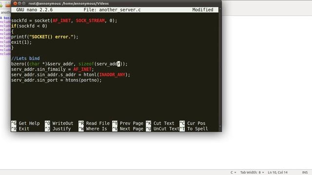 TCP SERVER IN C(MINIMAL) смотреть онлайн