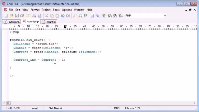 Beginner PHP Tutorial 92 Creating a non unique Hit Counter смотреть онлайн
