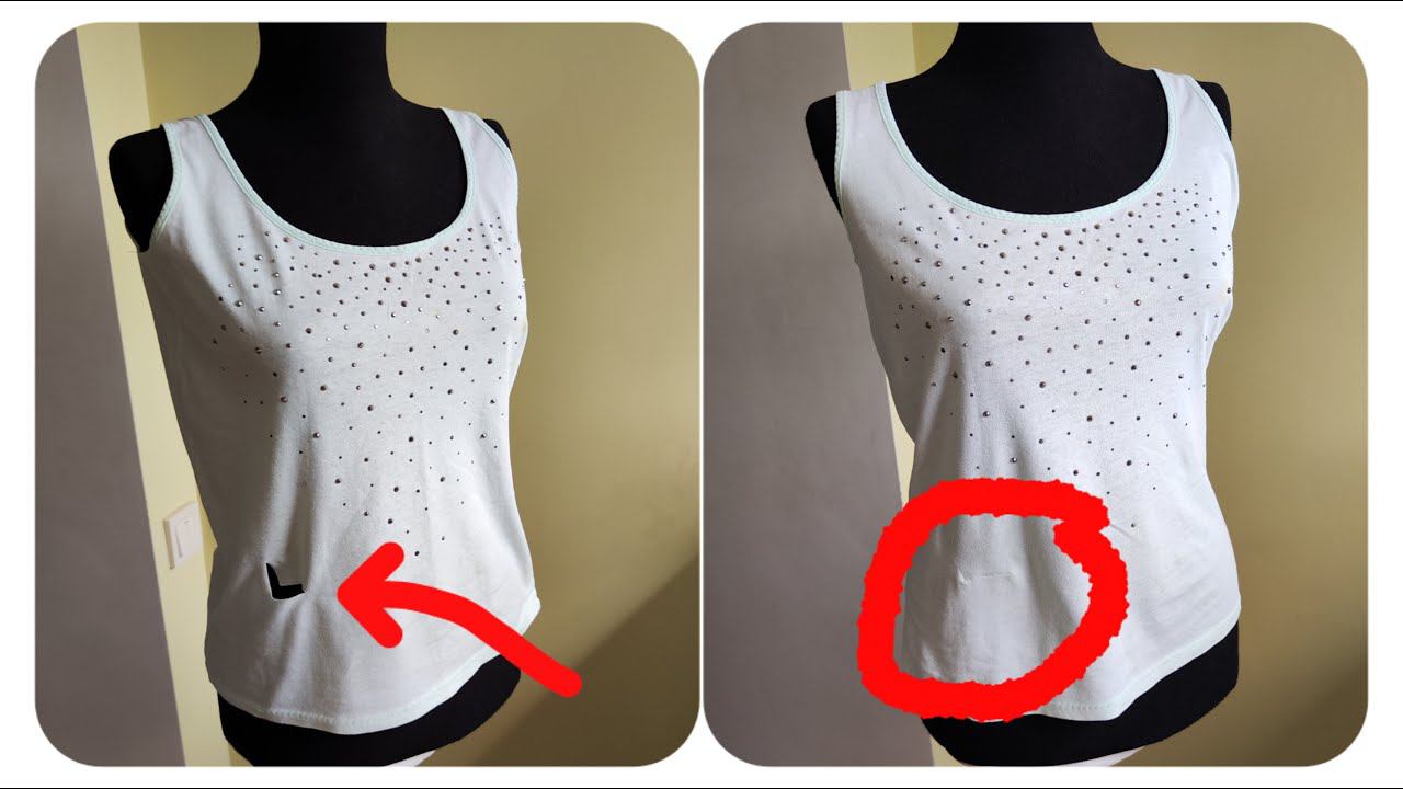 Как незаметно зашить дырку на футболке за 3 минуты - швейный трюк! смотреть онлайн