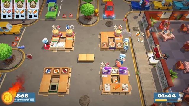 Overcooked 2. Story Kevin 2 | 3 Players Online Coop 4 Stars | Score: 2328