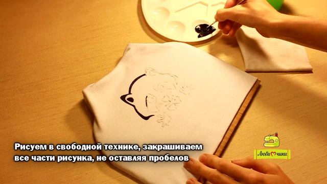 Декор шапочки акриловыми красками. Рисование на ткани для начинающих/Любимчики/ смотреть онлайн