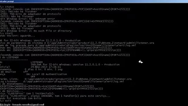 AULA 9 Oracle DBA Iniciando o Listener смотреть онлайн