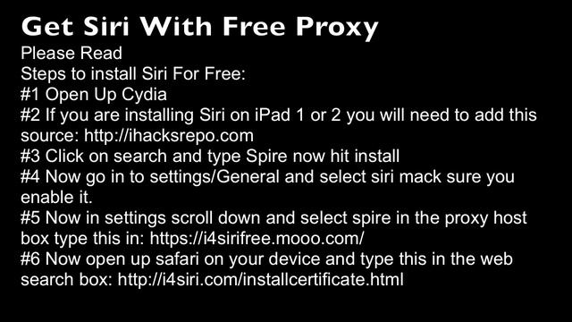Install Siri With A Free Proxy Server On iPhone 4, 3GS, iPad 2 & iPod Touch смотреть онлайн