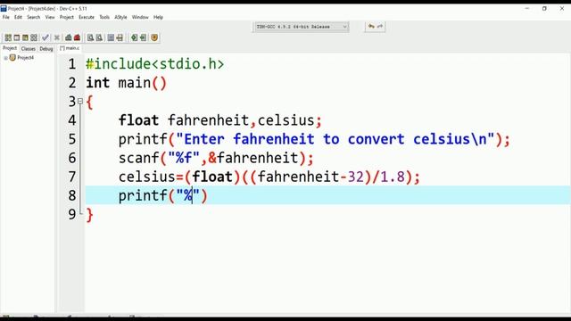 Fahrenheit to Celsius Conversation in C Programing | Convert Fahrenheit to Celsius смотреть онлайн