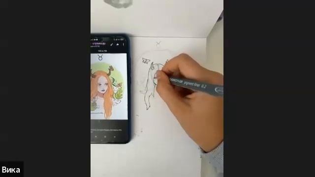 Рисуем знак зодиака овен ▶ Рисуем скетчи с Викой смотреть онлайн