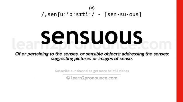 Pronunciation of Sensuous | Definition of Sensuous смотреть онлайн