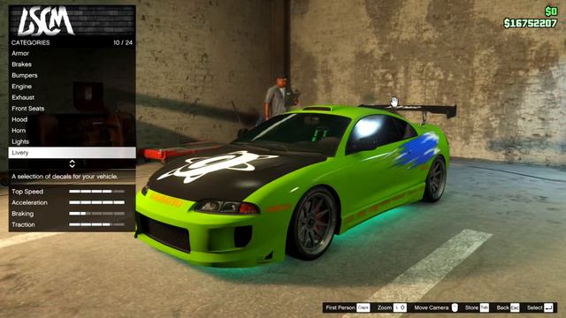 GTA 5 X Fast & Furious: Brian's Mitsubishi Eclipse Customization смотреть онлайн
