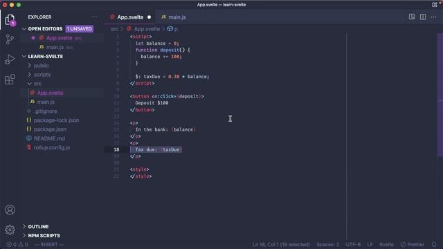 Reactivity of variables (4) [Svelte Tutorial] смотреть онлайн