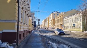 Прогулка по исторической части города Нижнего Новгорода. Улица Ильинская (Ильинка). 4K HDR