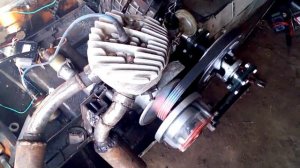 Двигатель иж планета с КПП от классики на снегоход лайка