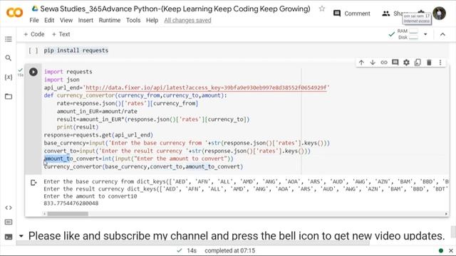 Day 172 Real Time Currency Convertor Using Python смотреть онлайн