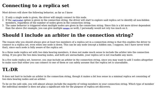 Databases: Mongo ReplicaSet - arbiter in connection string (2 Solutions!!) смотреть онлайн