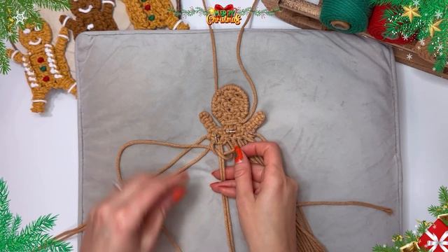 Macrame Gingerbread Man DIY / Christams Ornamnts / Christmas Tree Decorations / Holiday Decor смотреть онлайн
