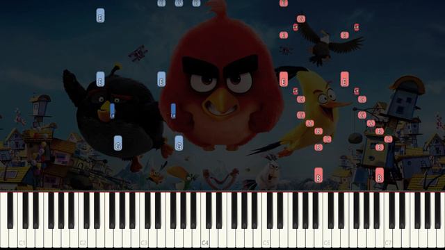 ANGRY BIRDS THEME - Piano Tutorial смотреть онлайн
