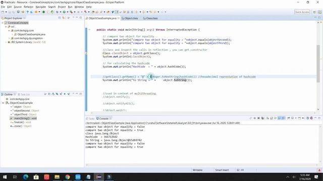 Java | Object class - super class and it methods смотреть онлайн